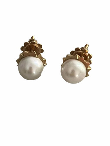 Boucles d'oreilles Boucles d'Oreilles Or Jaune Perles Akoya 58 Facettes LOT 6202