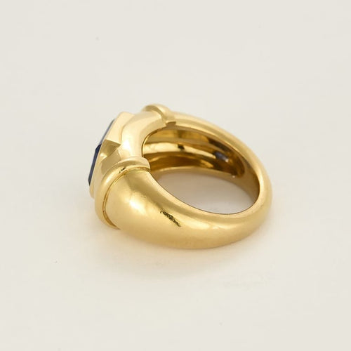 Bague 49 Bague en Or jaune et saphir de synthèse 58 Facettes VER0126
