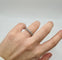 Bague 55.5 Demi-alliance or blanc 18 carats sertie de diamants 58 Facettes
