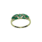 Bague 58 Bague en or jaune 18K avec diamants 0,16 ct et pierres vertes 58 Facettes 250277