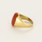 Bague 54.5 Bague en Or jaune et corail rouge 58 Facettes ROM1669