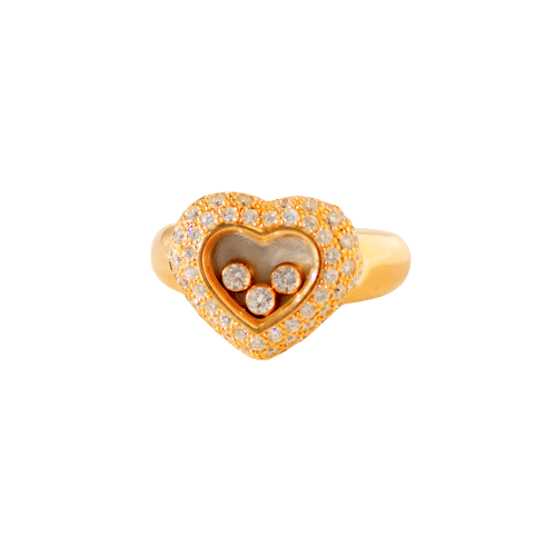 Bague 51 Chopard Happy Diamonds - Bague en or jaune 18 carats et diamants 58 Facettes 3291