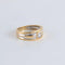 Bague 54 Bague Jonc 2 Ors pierre blanche 58 Facettes FM58