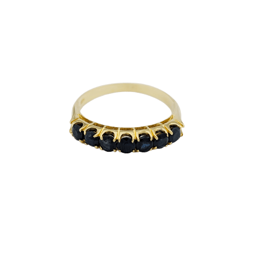 Bague 59 Bague demi-tour en or jaune 18 carats et saphirs 58 Facettes 33773