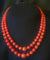 Collier Collier 2 rangs corail sarde facetté en chute 58 Facettes C