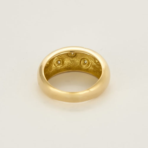 Bague 57 Bague jonc en or jaune et diamants 58 Facettes SENS2452X6