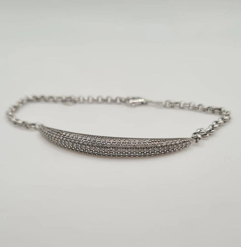 Bracelet Bracelet ou serti de zircons blancs 58 Facettes