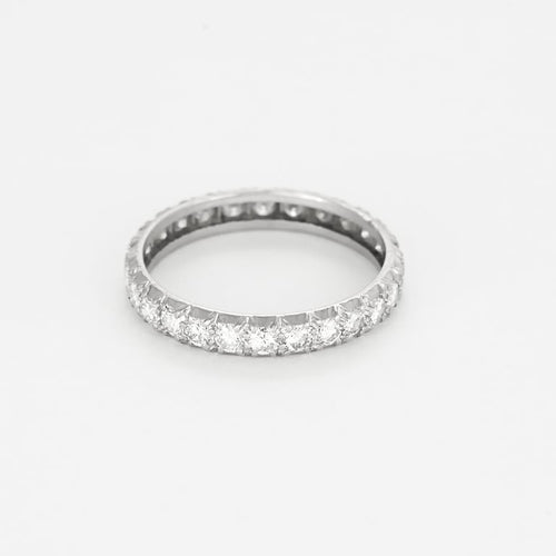 Bague 57 Alliances américaine en or gris et diamants 58 Facettes MON0828X5