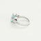 Bague 51 Bague en or blanc, aigue marine et diamants 58 Facettes COMP1392