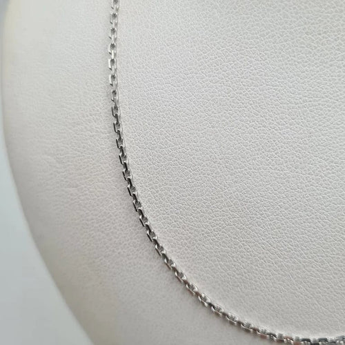 Collier Chaine or blanc 18 carats 58 Facettes