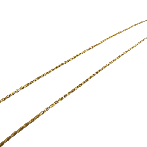 Collier Chaîne torsadée classique en or jaune 18 carats 3,32 g 58 Facettes 250026
