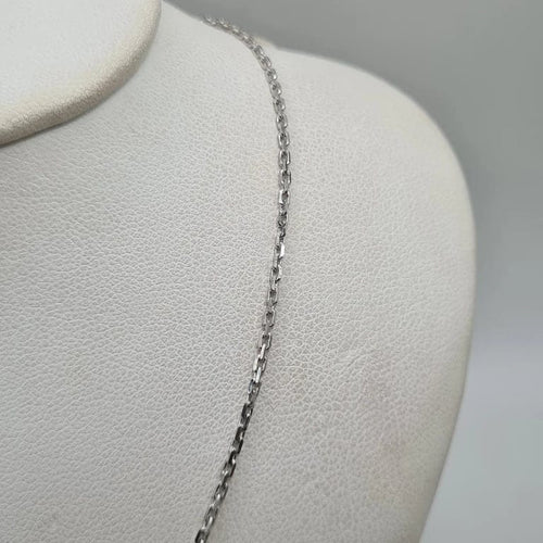 Collier Chaine or blanc 18 carats 58 Facettes