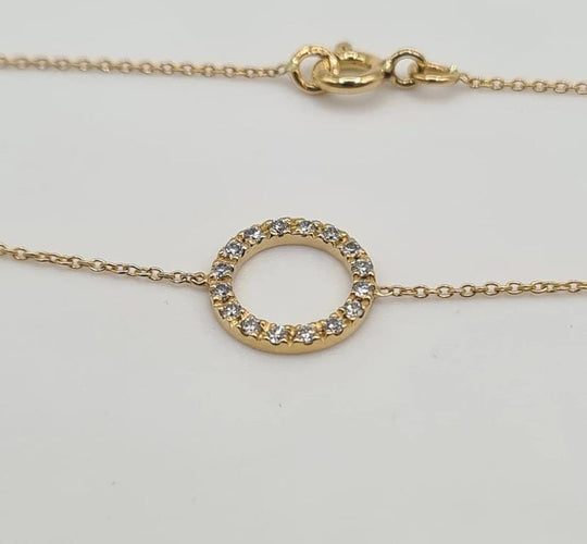 Bracelet Bracelet or jaune serti de diamants naturels 58 Facettes