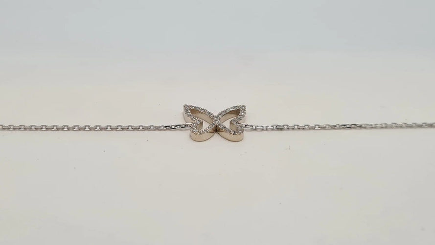 Bracelet Bracelet papillon en Or blanc & diamants 58 Facettes