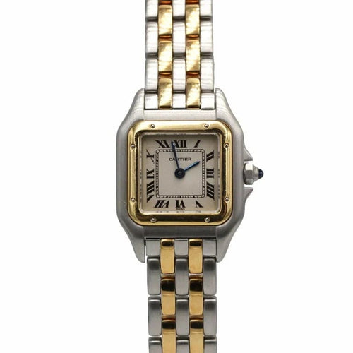 Montre Montre Or & Acier Panthère PM 2 rangs - CARTIER 58 Facettes 260022R
