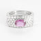 Bague 53 Bague en Or gris, diamants et saphir rose 58 Facettes ARL0991X2
