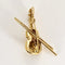 Broche Broche motif violon guilloché en or jaune 18k et trois diamants 58 Facettes PL09