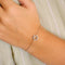 Bracelet Bracelet étoile de David or blanc 58 Facettes