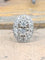 Bague 54 Art déco - Bague ovale en platine et diamants 58 Facettes 123
