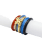 Bague 55 Sylvie Lambert - Bague modulable en or jaune 18 carats et résine multicolore 58 Facettes 32270