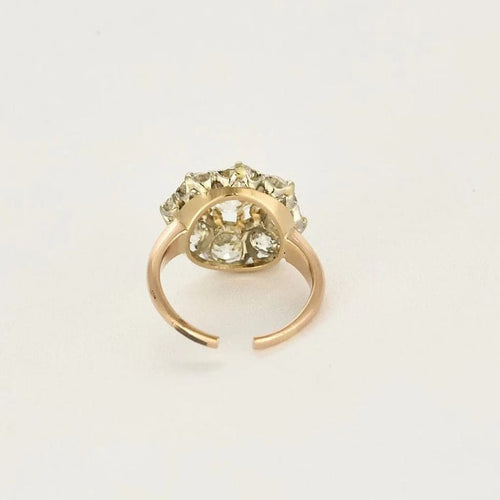 Bague 51 Bague Marguerite en or jaune 18k et diamants 58 Facettes LJ 25-301