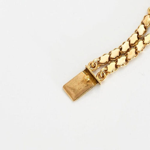 Bracelet Bracelet articulé en or jaune 18k et œil de tigre 58 Facettes