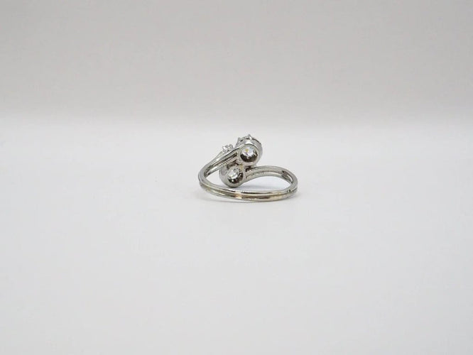 Bague 60 Bague vintage or blanc diamants 58 Facettes 4546