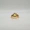 Bague 50 Bague en or jaune 18 carats avec péridot et diamants 58 Facettes