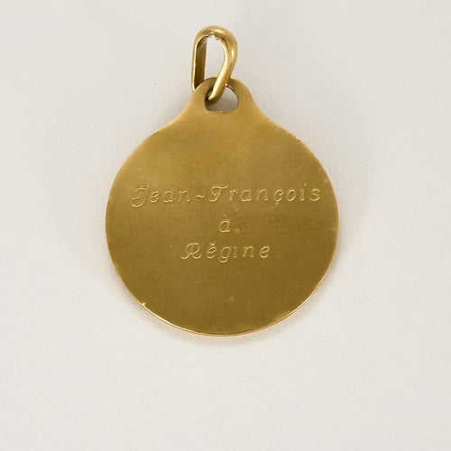 Pendentif Augis - Médaille sentimentale en or jaune 58 Facettes ROD4512