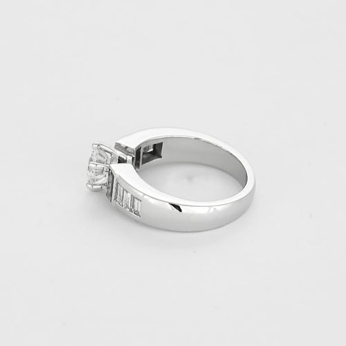 Bague 49.5 Bague Solitaire en or blanc et diamants 58 Facettes B250689