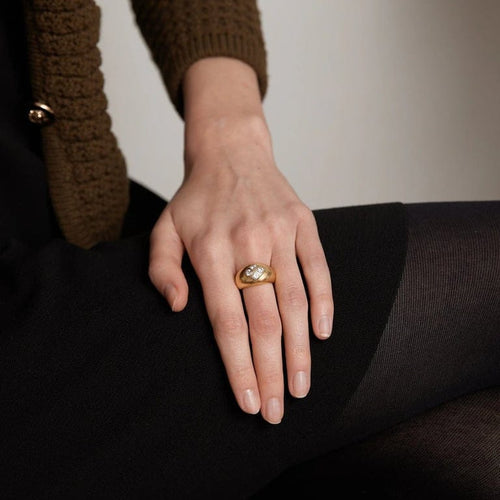 Bague 52 Bague Jonc Or Jaune Diamants 58 Facettes LOT 4119