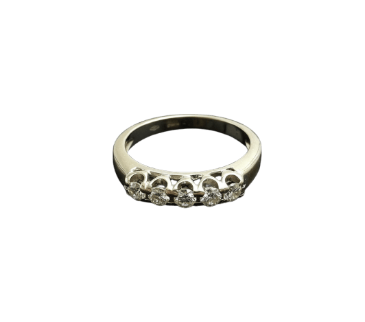Bague 52 Bague rivière en or blanc et diamants 0,25 ct 58 Facettes
