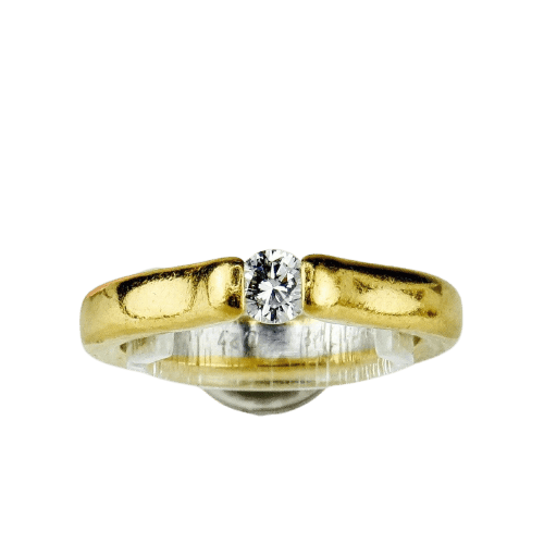 Bague 53 Spannring - Bague vintage en platine 950 avec manteau en or 750 et diamant 58 Facettes 2090