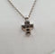 Collier Collier et pendentif croix or blanc 18 carats sertis de diamants 58 Facettes