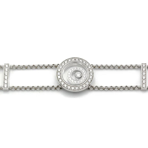 Bracelet CHOPARD - Bracelet "Happy Spirit" Or blanc Diamants 58 Facettes 240090R