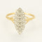 Bague 54 Bague marquise en or jaune, or blanc et diamants 58 Facettes COMP1392X2