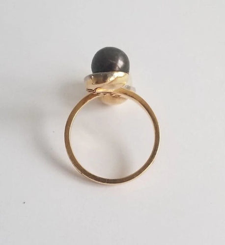 Bague 57 Bague Perles de culture et diamants anciens 58 Facettes