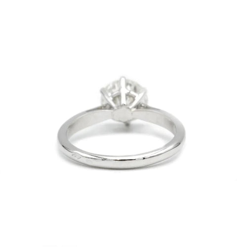 Bague 53 Solitaire en or blanc, diamant 58 Facettes 230018R