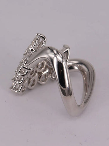 Bague 54 Bague diamant poires or blanc 58 Facettes P530