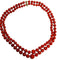 Collier Collier 2 rangs corail sarde facetté en chute 58 Facettes C