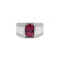 Bague 58 Bague or blanc, rubellite, diamants 58 Facettes 220447R