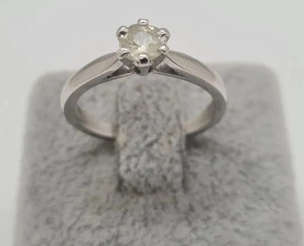 Bague 52 Bague solitaire en Or Blanc, diamants 58 Facettes