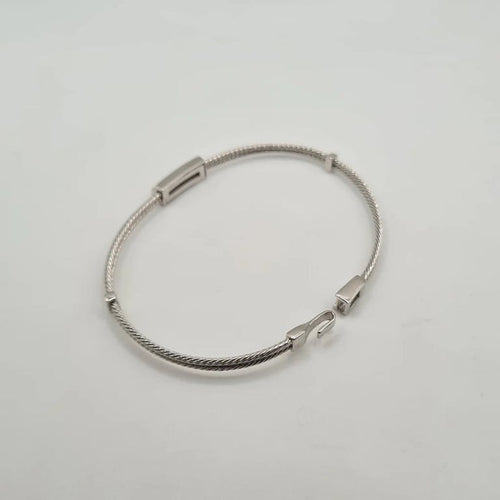 Bracelet Bracelet or blanc serti d'un diamant 58 Facettes