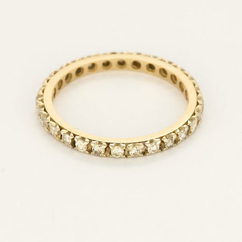 Bague 49.5 Alliance américaine en or jaune et diamants 58 Facettes VES0797X3