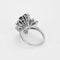 Bague 53 Bague motif végétal en or blanc 18k, saphirs poire et diamants 58 Facettes BA510