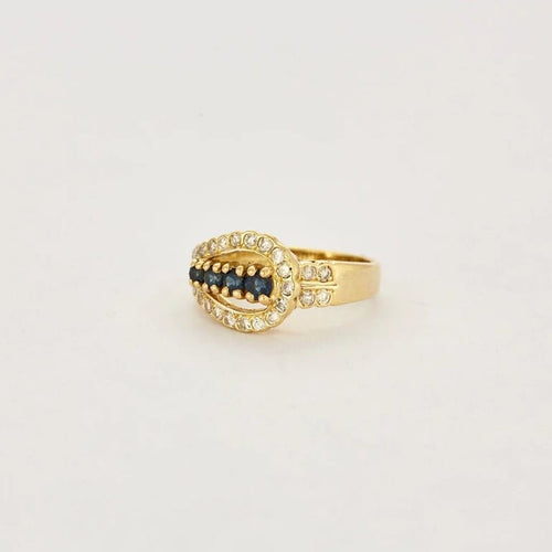 Bague 54 Bague Or jaune Saphir Diamants 58 Facettes