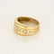 Bague 59 Bague jonc godronnée en or jaune et diamants 58 Facettes PAL3880
