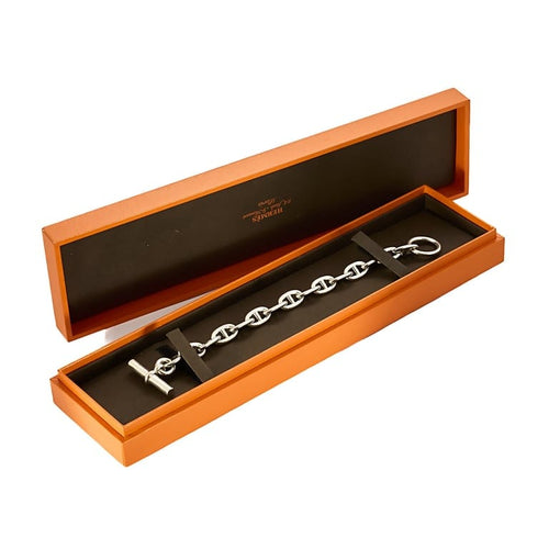 Bracelet Hermès - Bracelet Chaîne d'Ancre en argent. Moyen Modèle. 58 Facettes 58FC30-1