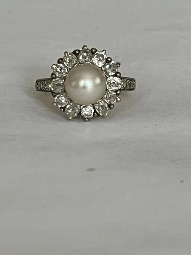 Bague 54 Bague Or Jaune et Gris Perle Diamants 58 Facettes LOT 4493