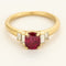 Bague 48.5 Cartier- Bague en or jaune, diamants et rubis 58 Facettes B250351
